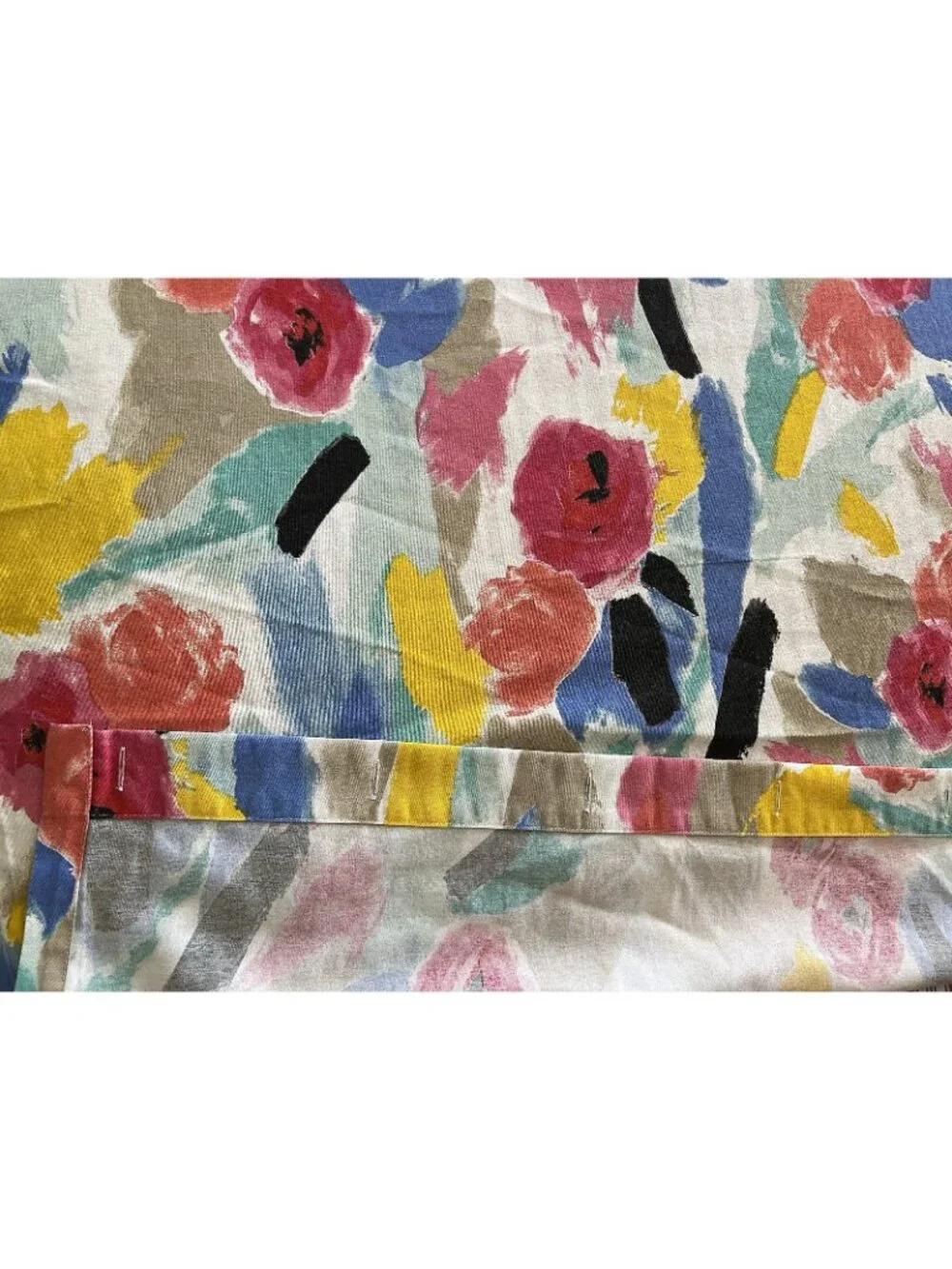 KATE SPADE Shower Curtain PAINTBALL Colorful Floral Artsy 67